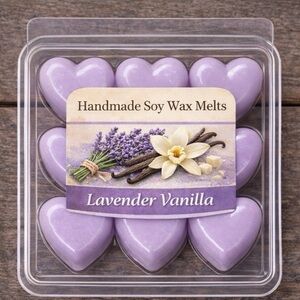 💜 BUY NOW 💜Lavender Vanilla Handmade Soy Wax Melts💜 Relaxing,Cozy, Clean-Burning